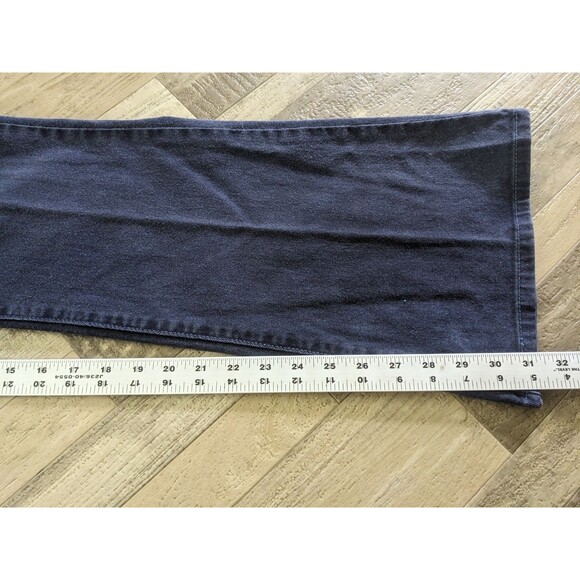 Y2K Style Levi's Jeans Womens 12 Boot Cut Flared Cotton Dark Blue Denim Pants - Picture 9 of 14